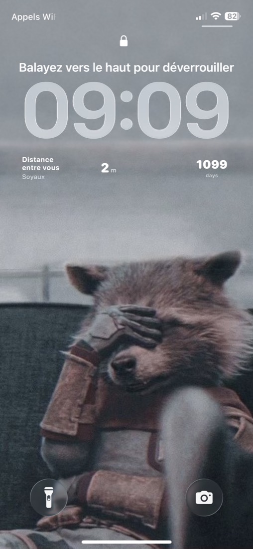 Capture du widget LovBubble sur l'ecran verrouille iOS